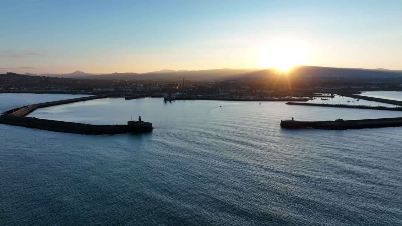 dún laoghaire 항구, 더블린, 아일랜드