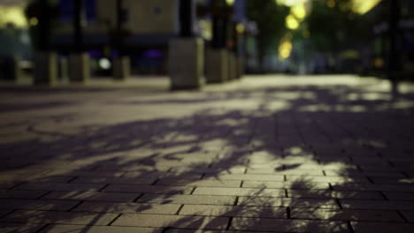 walking through the city at sunset revealing shadows and textures in bricks