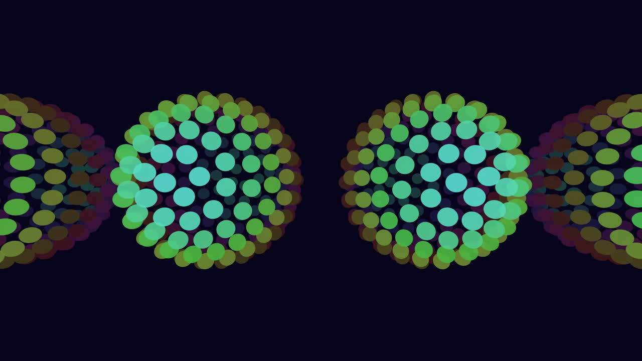 patrón de círculos vibrantes sobre un fondo negro