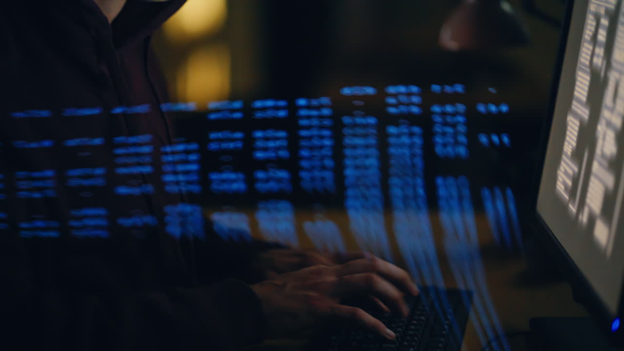 Night it developer working innovative e-commerce app using ai big data portrait