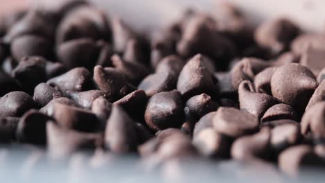 close-up of chocolate chips