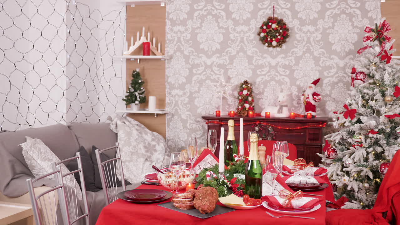 Christmas Table Setting for a Festive Holiday Celebration