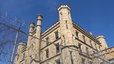 Establishing-shot-of-the-defunct-old-Joliet-prison-near-Chicago-Illinois-2