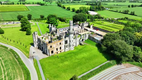 ireland epic locations picturesque aerial drone shot of ducketts castle tullow carlow ireland