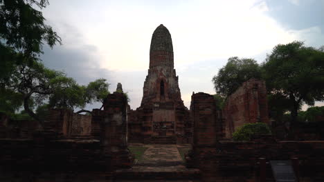 beautiful old architecture historic of ayutthaya in thailand