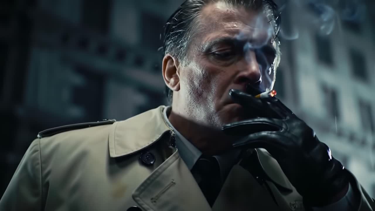 A Somber Figure in the Rain: An Introspective Moment Captured in a Gloomy Urban Environment, Reflecting on Life's Choices and Consequences