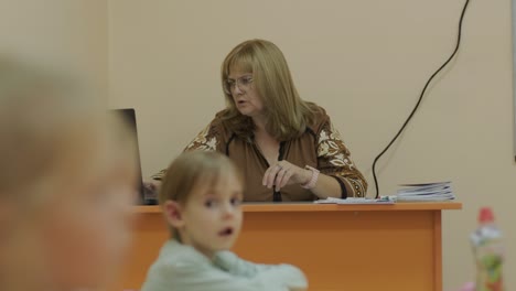 preschool preparation lesson at learning center