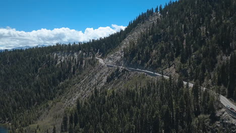 drone footage of an area where a rock slide occurred