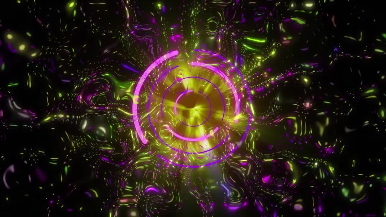 Animazioni di forme liquide colorate in movimento su sfondo nero