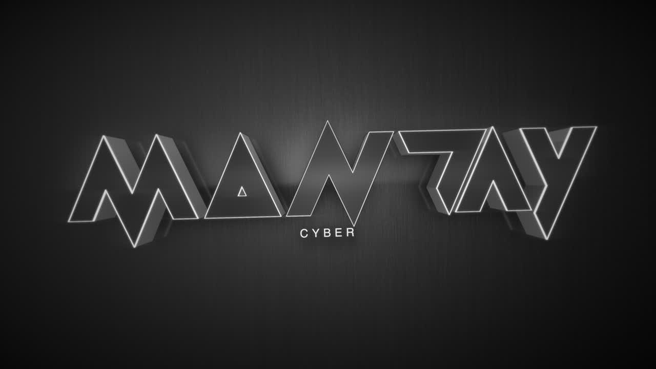 atractivo oscuro: monocromo texto de lunes cibernético en gradiente