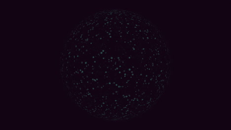 colorful neon sphere and dots on dark background