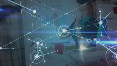 interfaz de datos e información de realidad virtual.