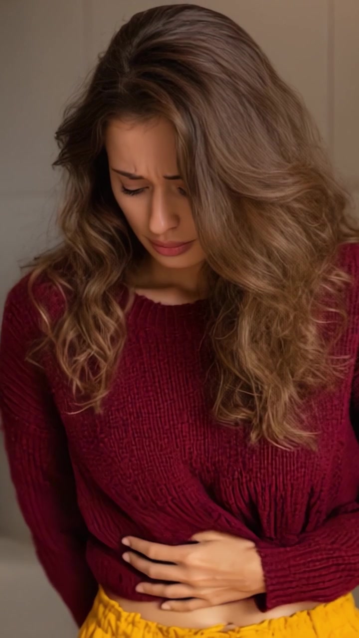 Un ritratto di contemplazione: il viaggio emotivo di una donna che mostra vulnerabilità mentre sperimenta un tumulto interiore in un ambiente accogliente ma riflessivo.