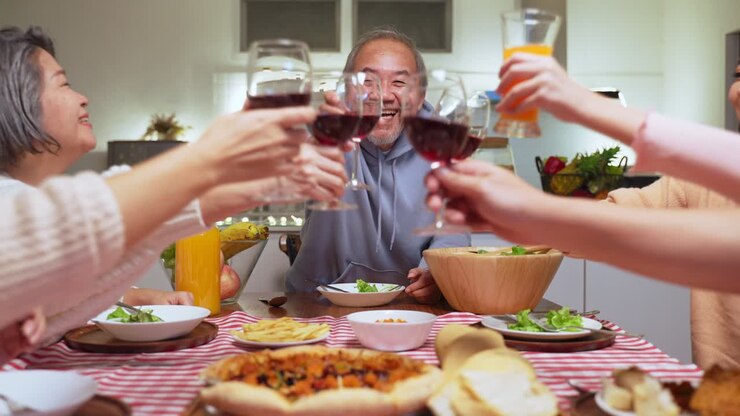 Celebrazione della cena in famiglia