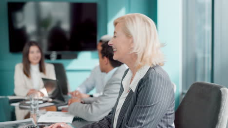 businesswoman in conference room