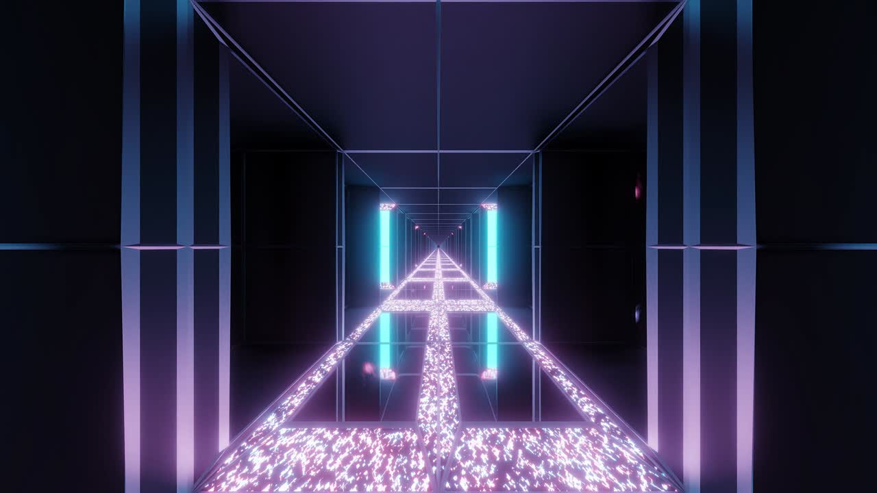 빛나는 다이아몬드와 함께 미래의 공상과학 우주 성전 크리스마스 텍스처 3d 일러스트 모션 배경 라이브 벽지 비주얼 vj 루프