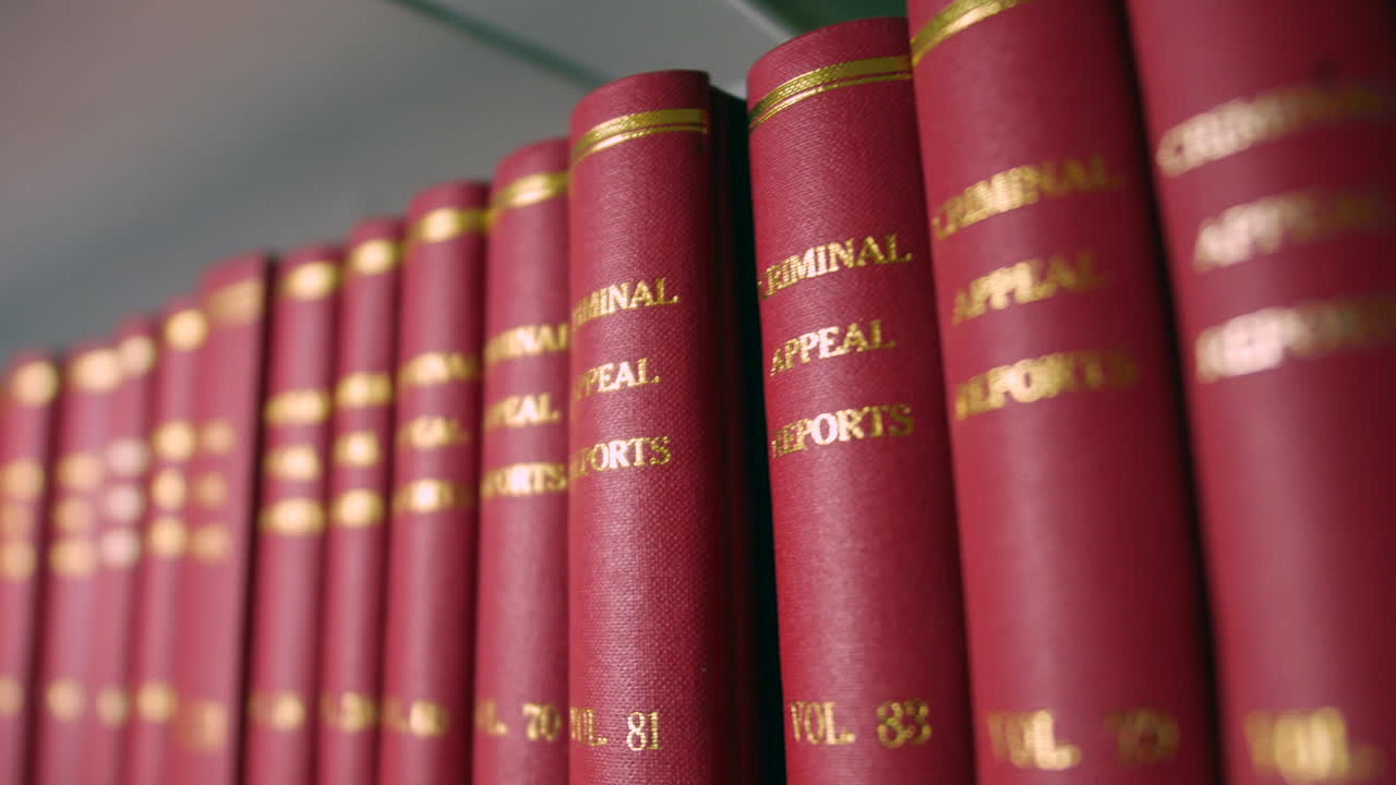 Criminal appeals court books in a layers library