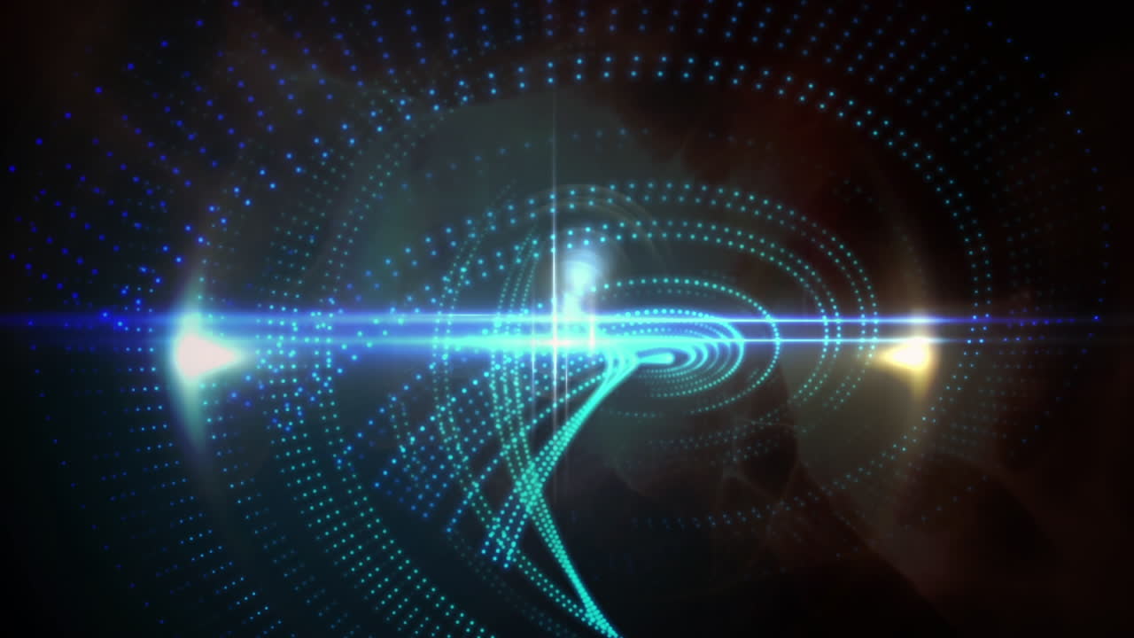 검은 바탕 위에 있는 반점들의 애니메이션