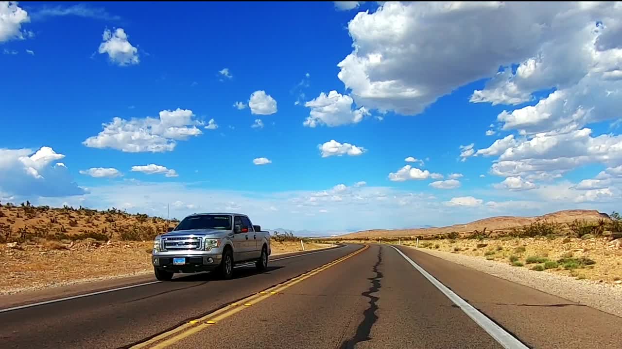 Southwest rural highway travels POV  B Roll video