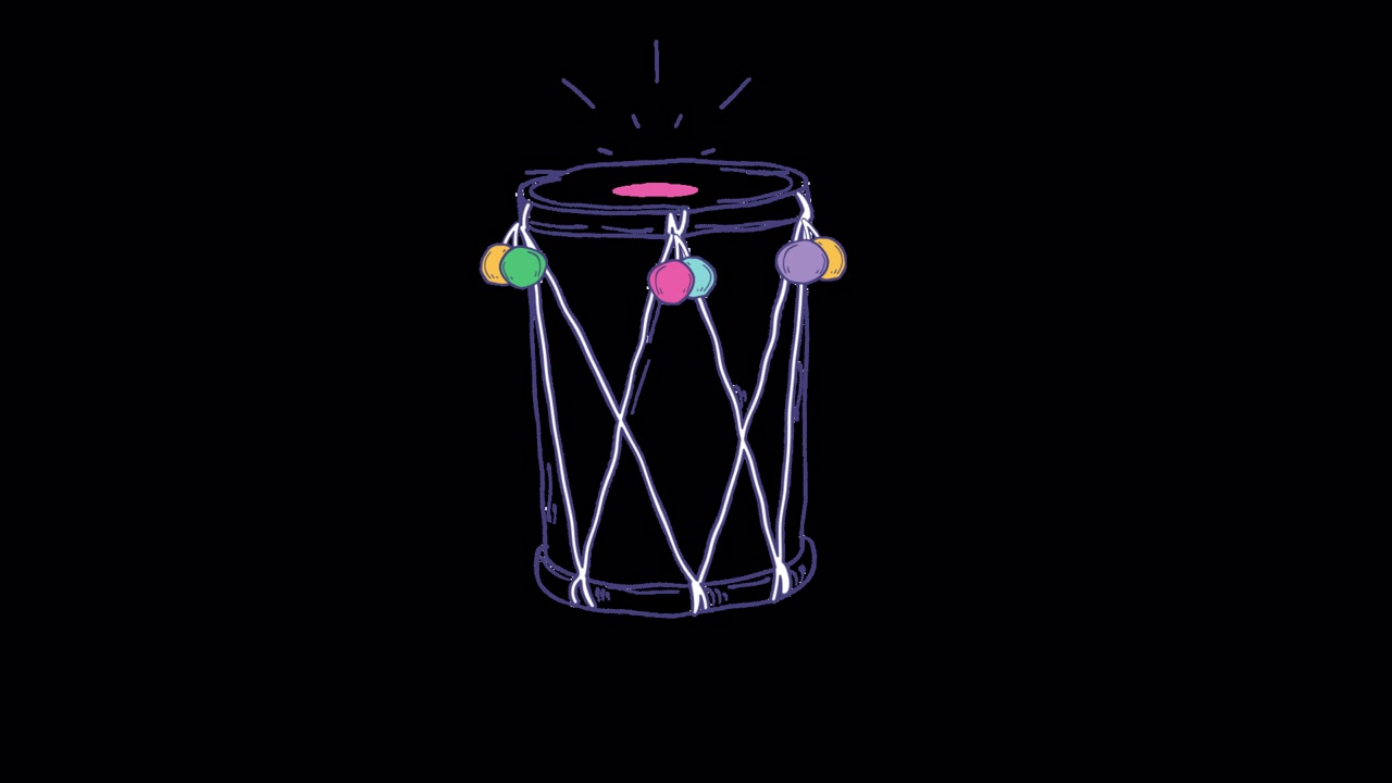 Holi Animated Doodles on alpha channel