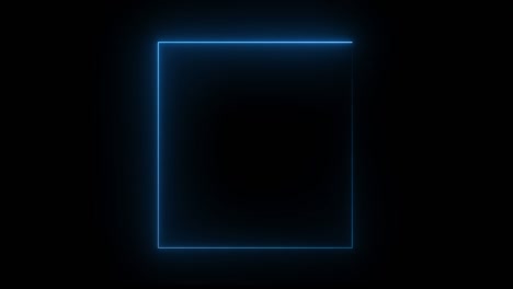 forma cuadrada azul abstracta sobre un fondo negro