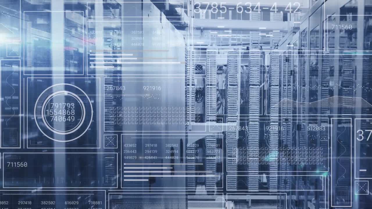 Animation of data processing over computer servers