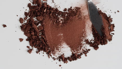 brown eyeshadow swatches and spatula