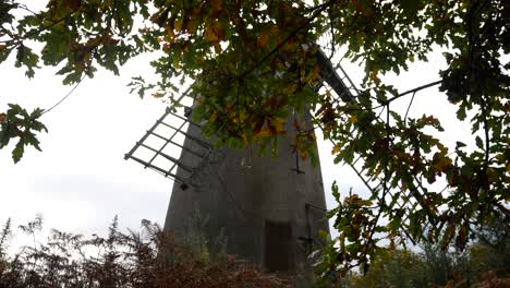 bidston hill vintage countryside windmill flour mill english landmark right dolly through wilderness