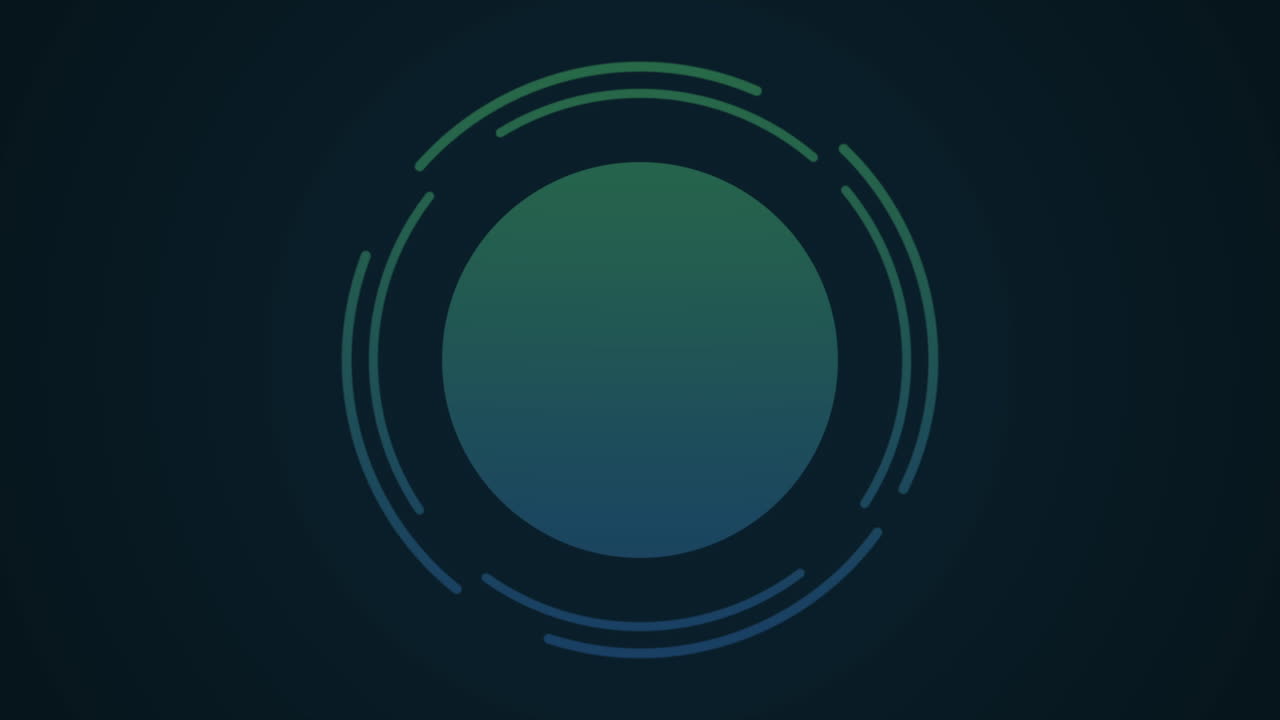 introducción de movimiento círculos azules y verdes