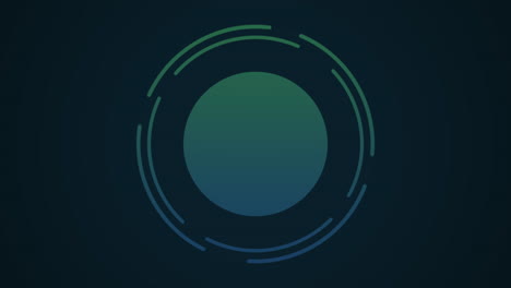 introducción de movimiento círculos azules y verdes