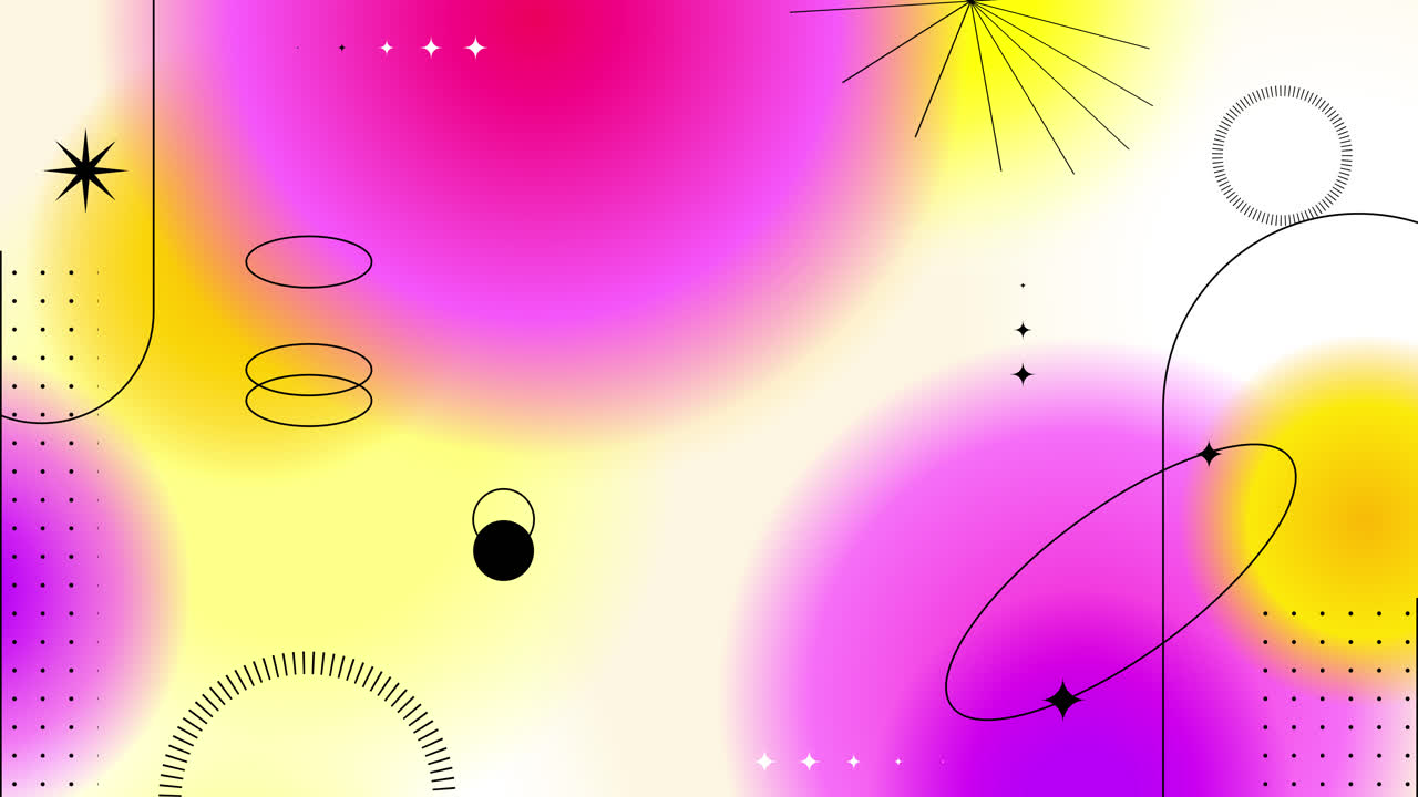 Vibrant Abstract Gradient Background with Geometric Shapes