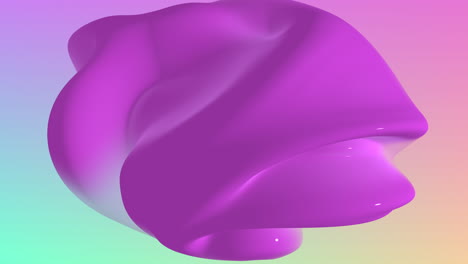 flowing pink abstract shape on gradient color