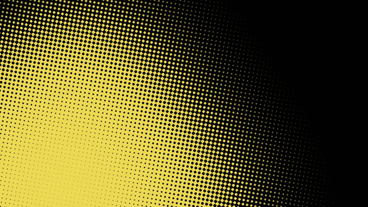 Dynamic depth captivating yellow and black halftone pattern