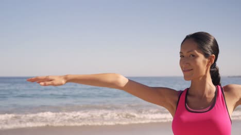 healthy woman doing yoga