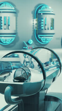 futuristic medical chamber