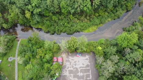 condado de lake michigan baldwin michigan imágenes aéreas de drones del río