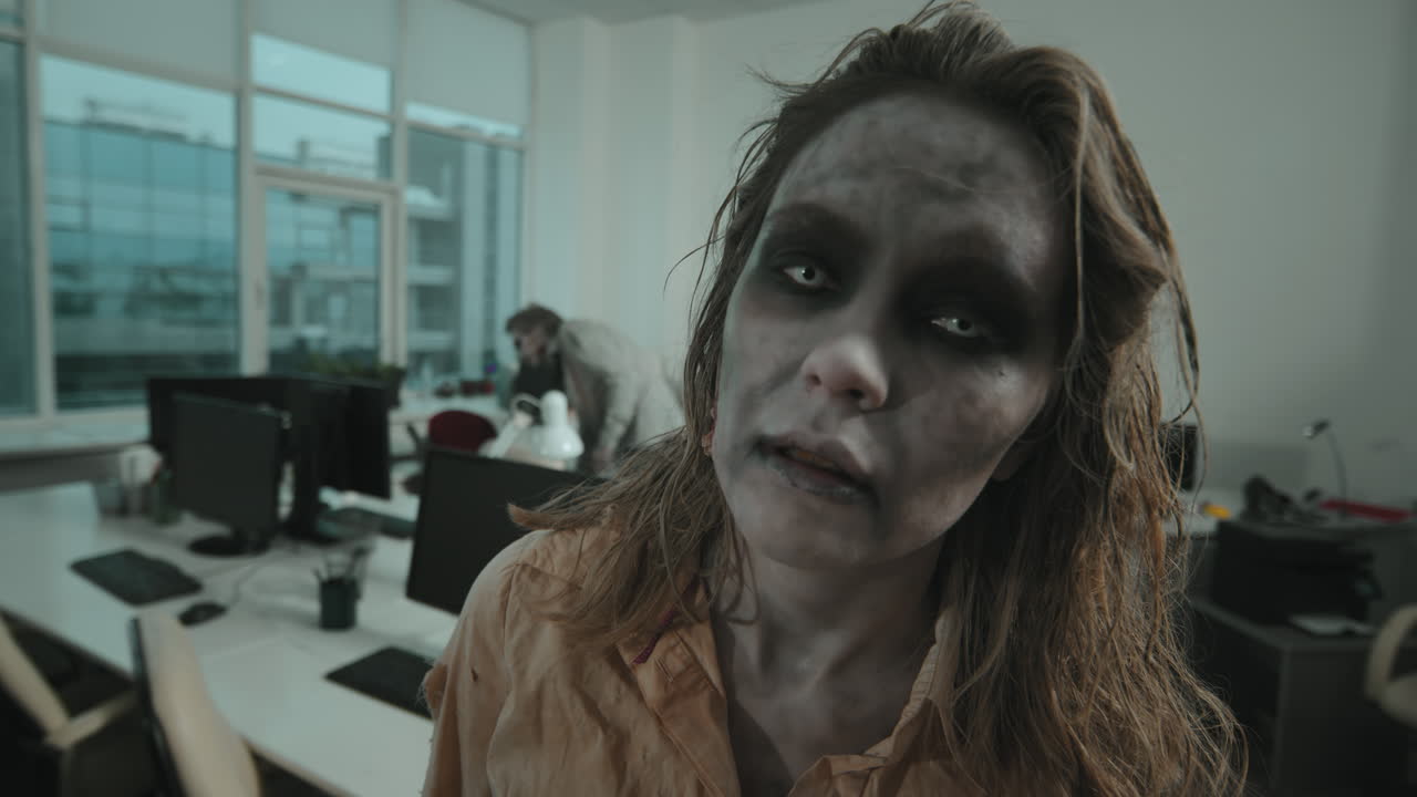 Impiegato trasformato in zombie