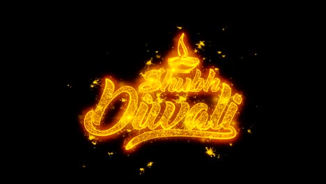 Happy Diwali text with Golden Shining Glitter Star Dust Wave of Trail Sparks Blinking Particles Fireworks. Shubh Deepavali Light and Fire Festival lights Greeting Card .8