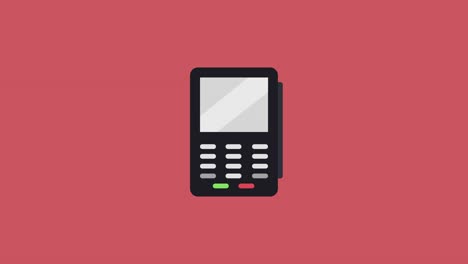 paying with card concept, credit card terminal known as a pos or chip and pin machine