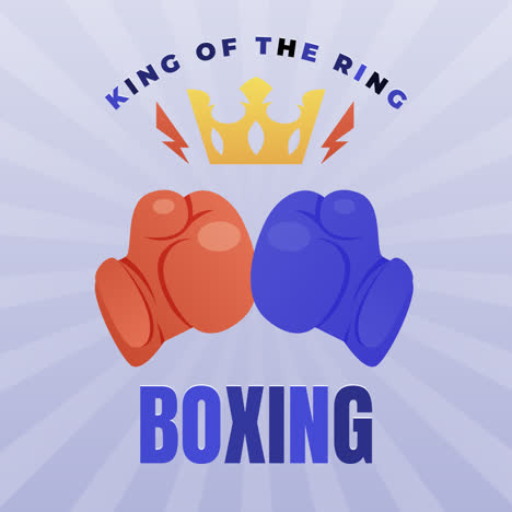 boxing gloves and king of the ring graphic