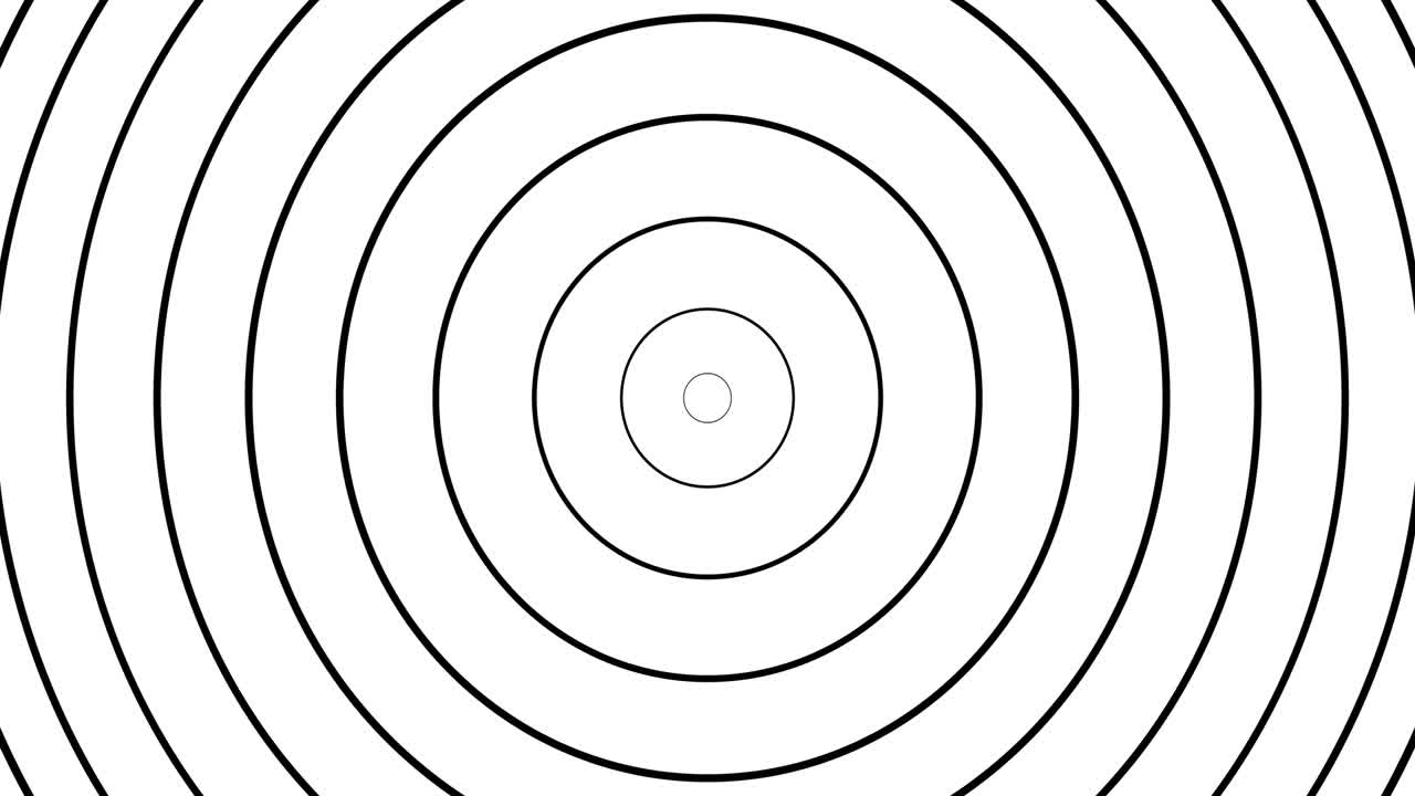 expandir círculos lineales. animar elipses. movimiento y aumento en círculos. bucle sin costuras. animación de fondo. alfa chanel. 4k