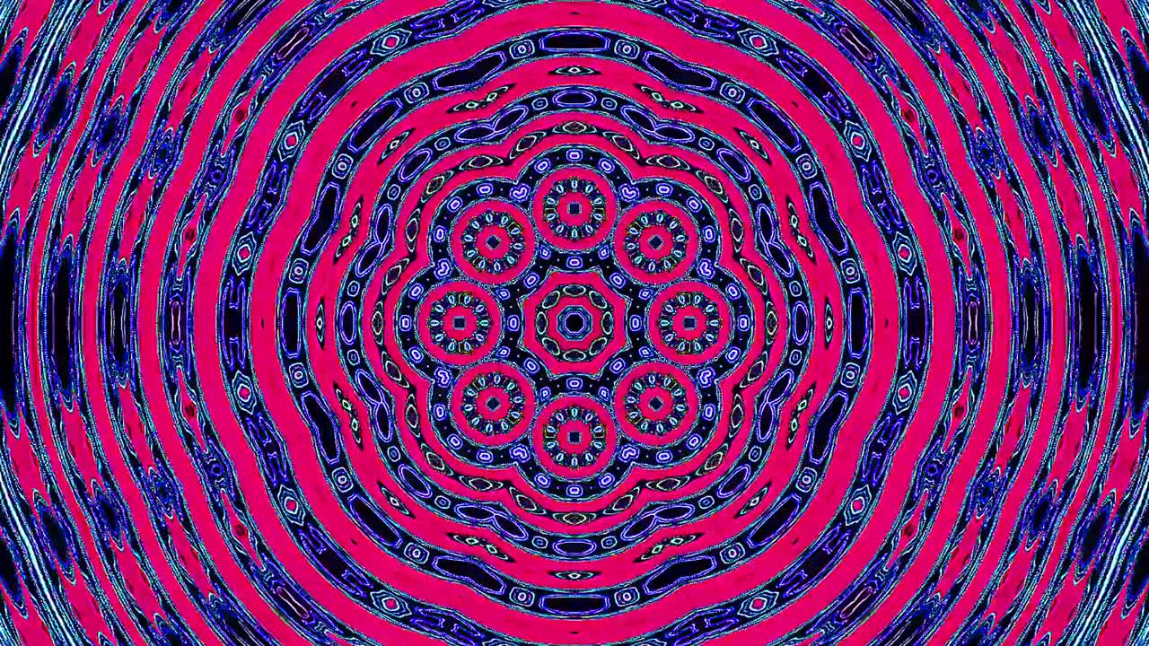 hermoso caleidoscopio abstracto que brilla, una luz radiante que regula los movimientos sutiles