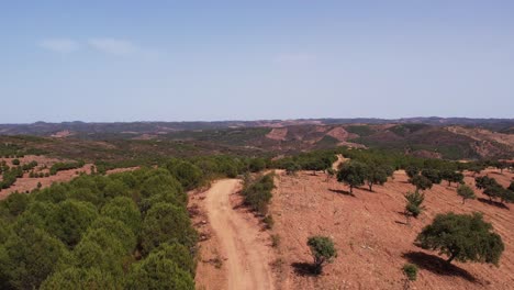 Tranquil-Nature-With-Forested-Mountains-And-Agricultural-Land-In-Portugal