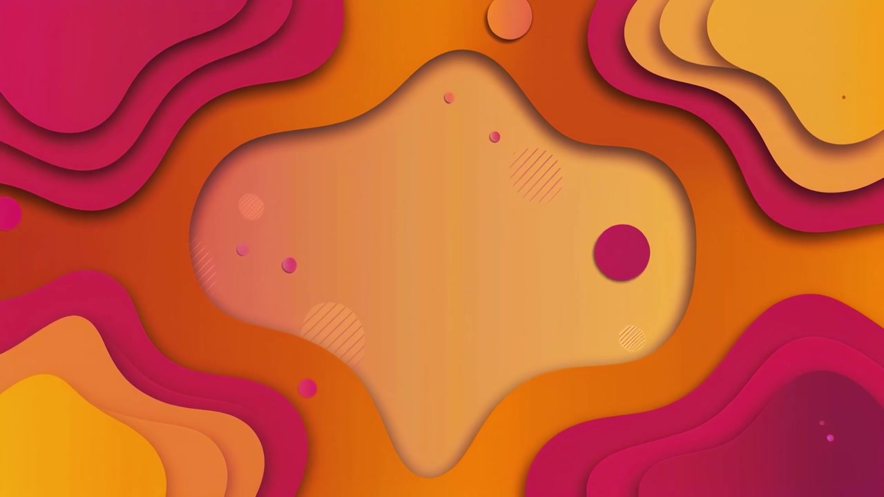 Animated Abstract Background with Fluid Organic Shapes and Copy Space