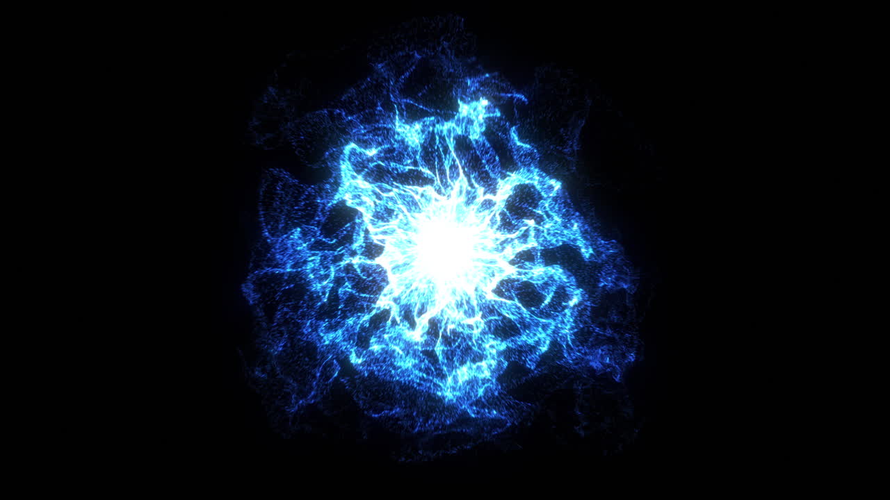 Abstract Blue Plasma Sphere