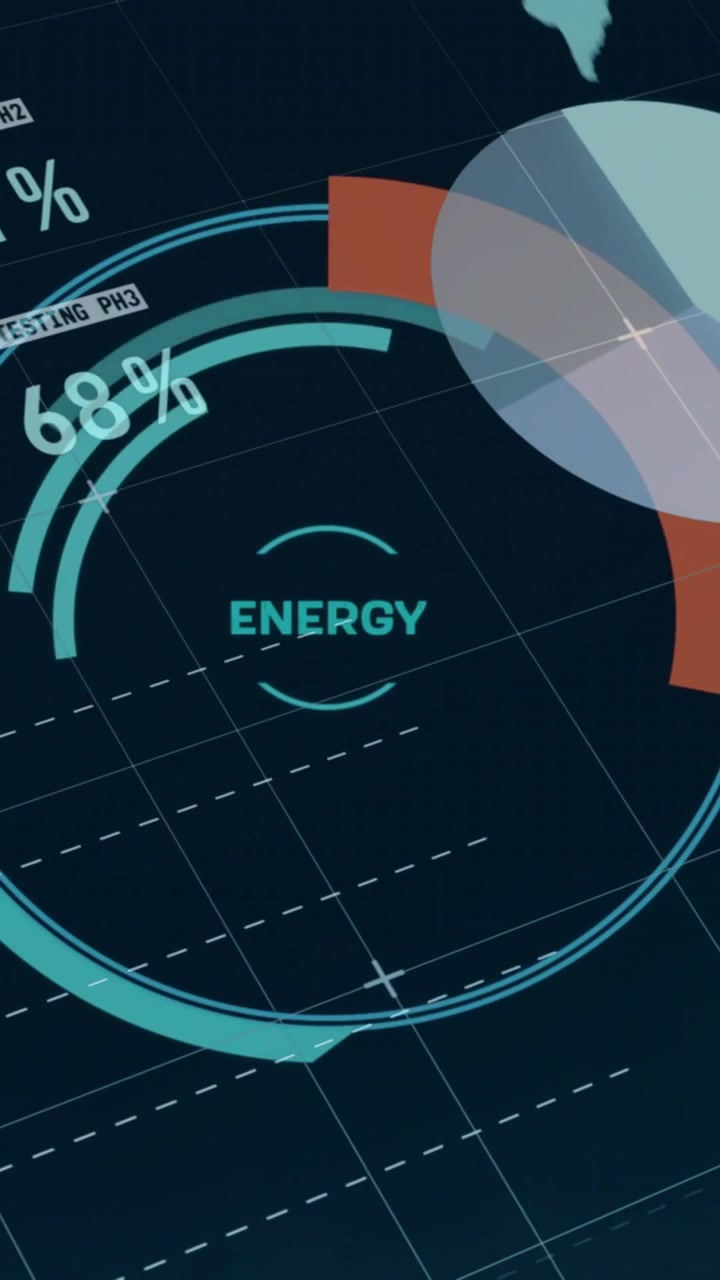 Animation of data processing over world map