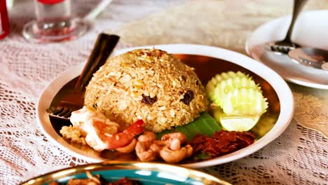 a plate of traditional thai cuisine