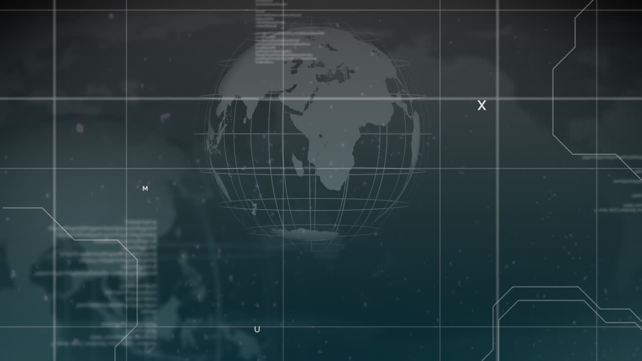 Animation of globe on black background