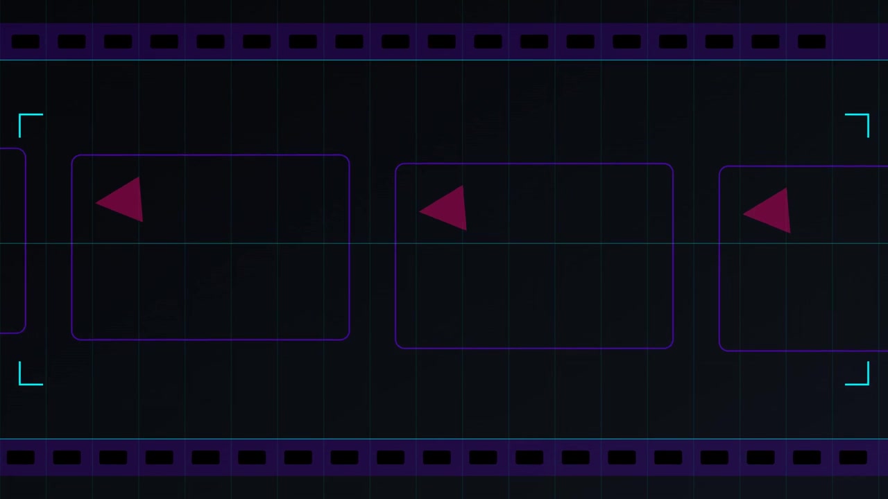 Digital Film Strip Overlay with Rotating Triangles