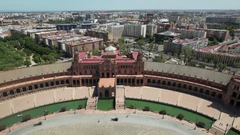 Plaza-De-España,-Lugar-De-España-En-El-Palacio-De-Sevilla